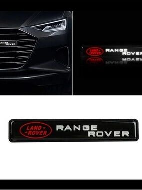 Land Rover Range Rover Illuminated Badge Plate - Black with Red & White Logo